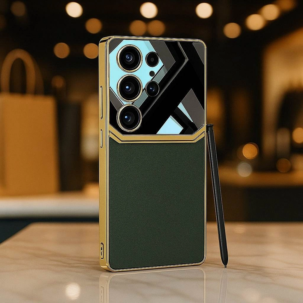 Royal Touch Electroplated Leather Case - Samsung Office Accessory Rugged Build