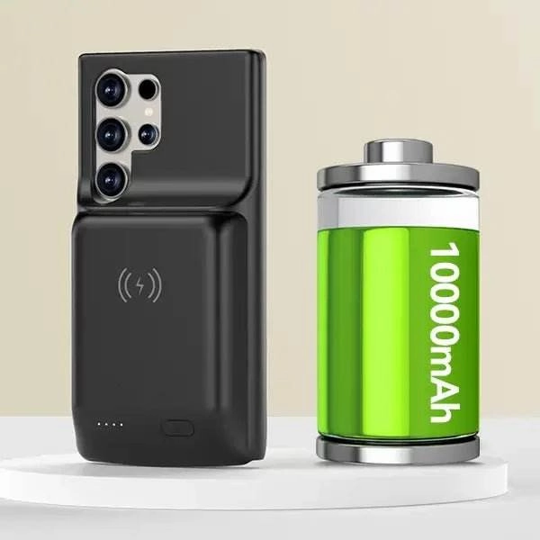 Portable 10000mAh Power Bank Case - Samsung Matte Pattern Design