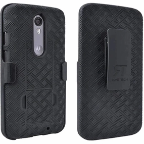 Durable Shell Minimal Style Motorola Droid Maxx 2 5.5" (2015) Belt Clip Holster Phone Case