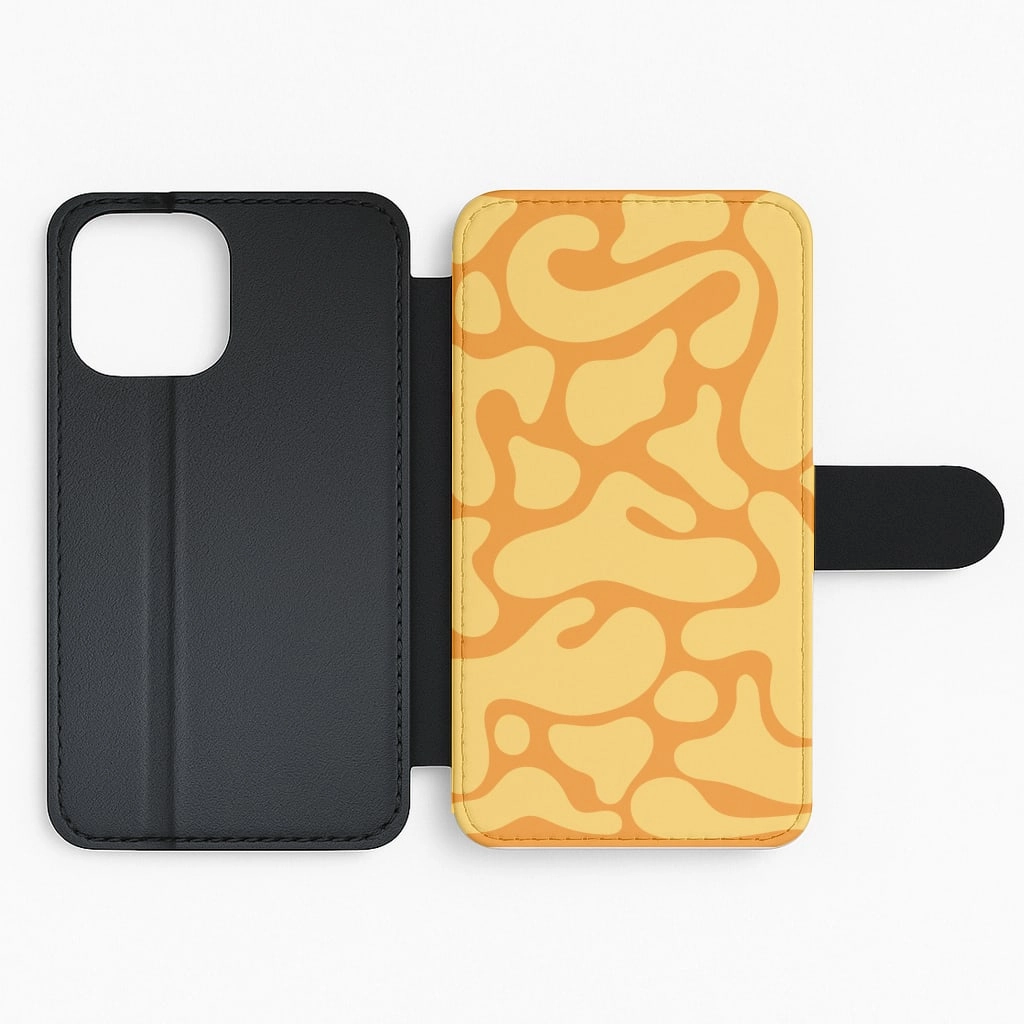 Yellow Blobs Abstract Pattern Flip / Wallet Phone Case Fashion Choice