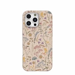 Seashell Dusty Petals iPhone 16 Pro Max Case Comfort Padding Refined Finish