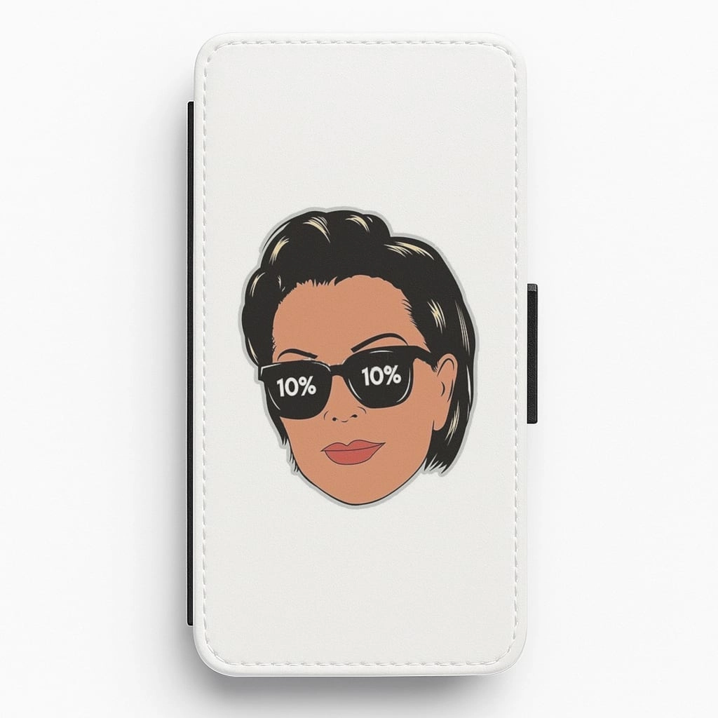 Flexible Surface Texture Travel Accessory Kristen Mary Jenner Flip Wallet Phone Case