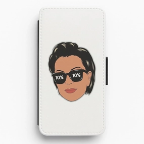 Flexible Surface Texture Travel Accessory Kristen Mary Jenner Flip Wallet Phone Case