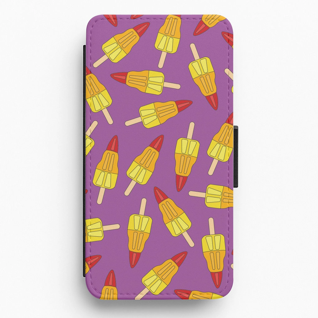 Matte Shield Rockets - Ice Cream Patterns Flip / Wallet Phone Case
