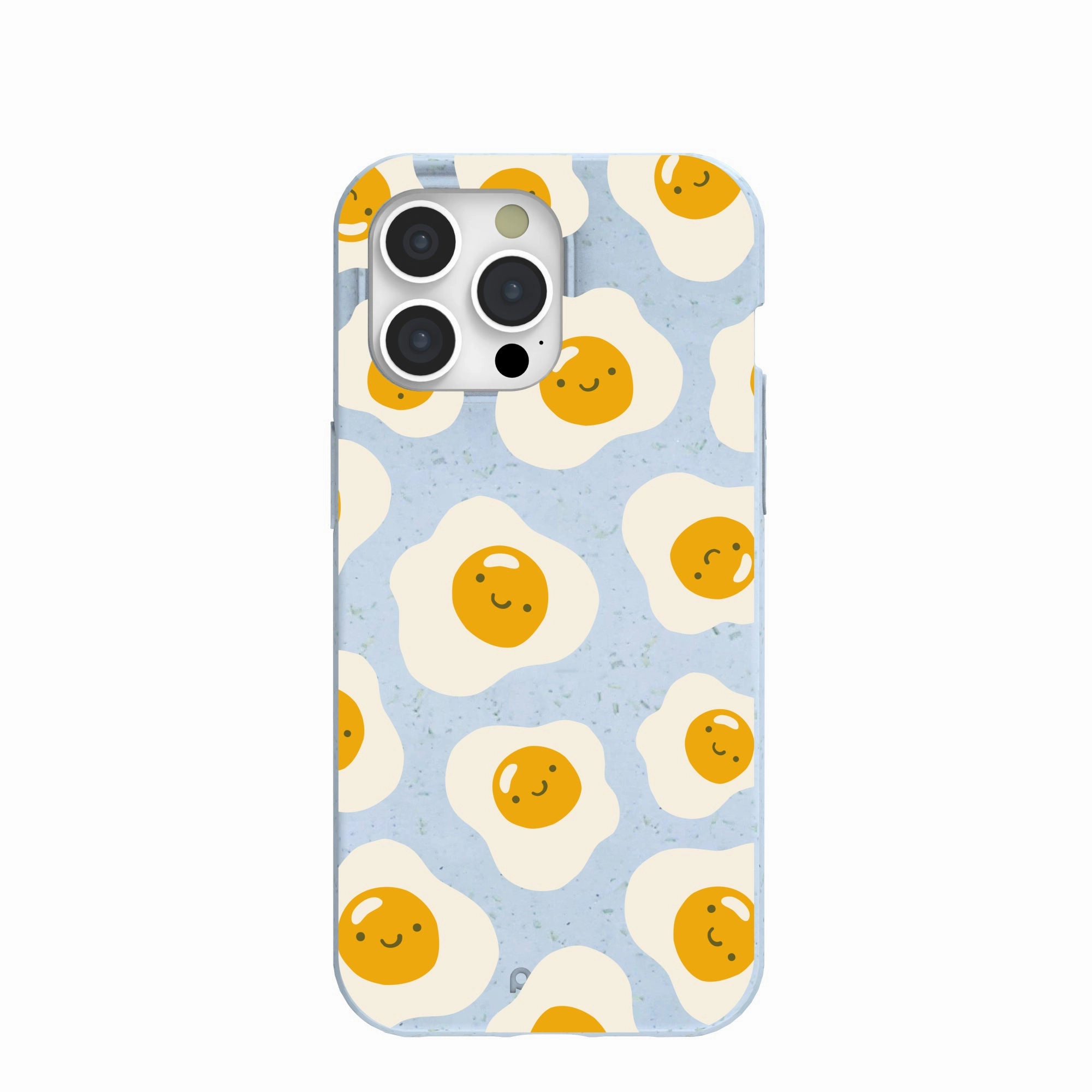 Powder Blue Sunny Side Up iPhone 15 Pro Max Case dust protection