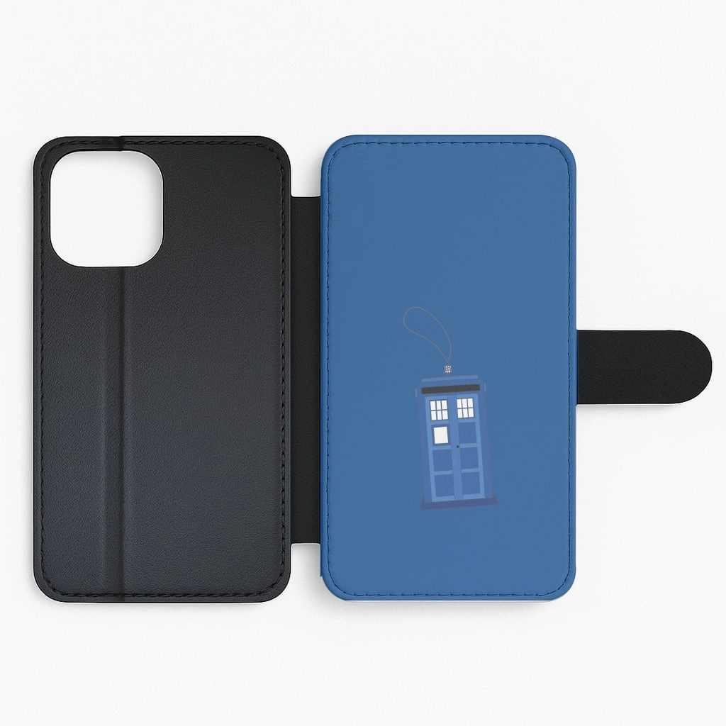 Lightweight texture Rugged Design Style Tardis Ornement - Doctor Who Flip / Wallet Phone Case