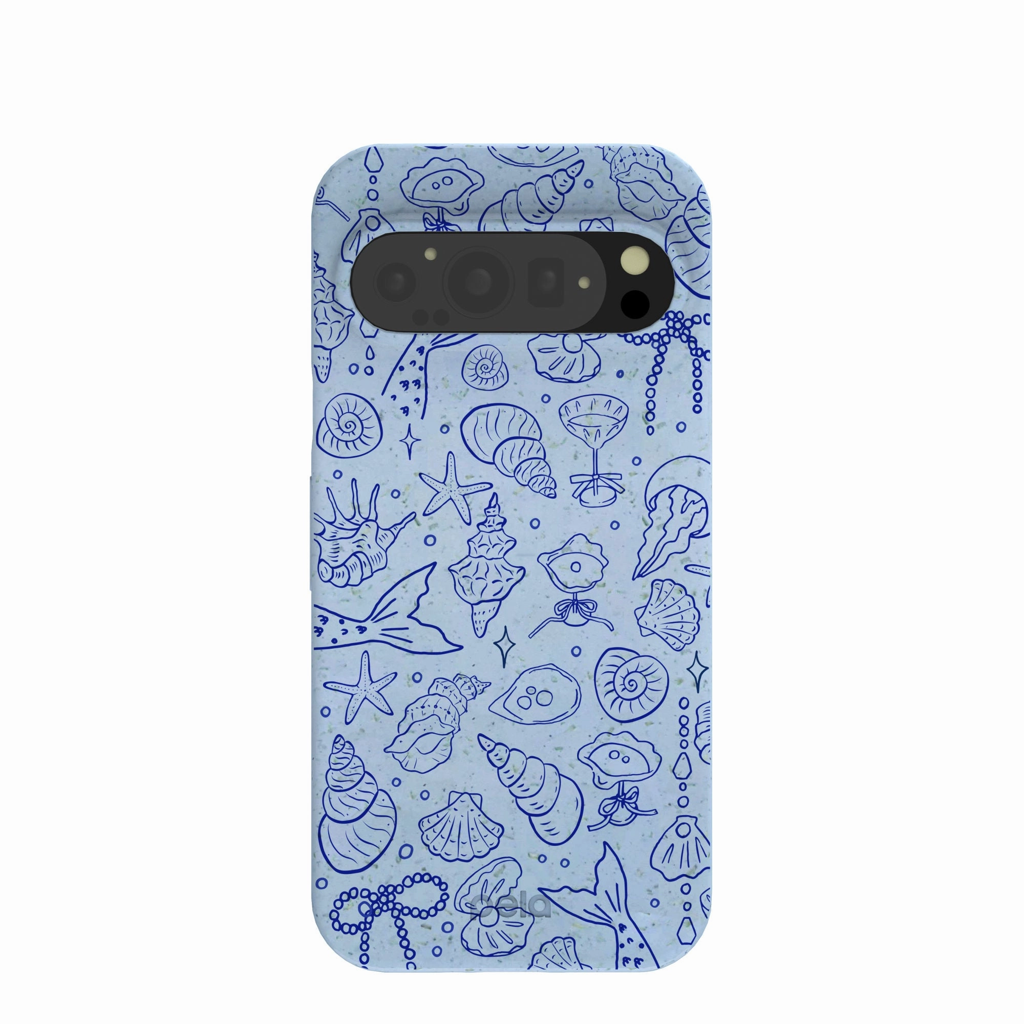 Shock Resistant Build Minimal Aesthetic Powder Blue Ocean Charms Google Pixel 9/9 Pro Case