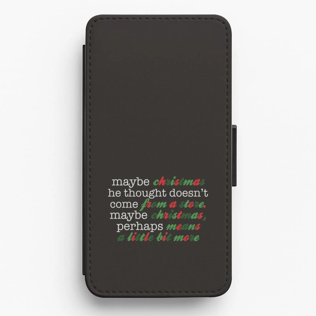 Polished Texture Finish Fashion Statement Green Creature Quote Flip / Wallet Phone Case