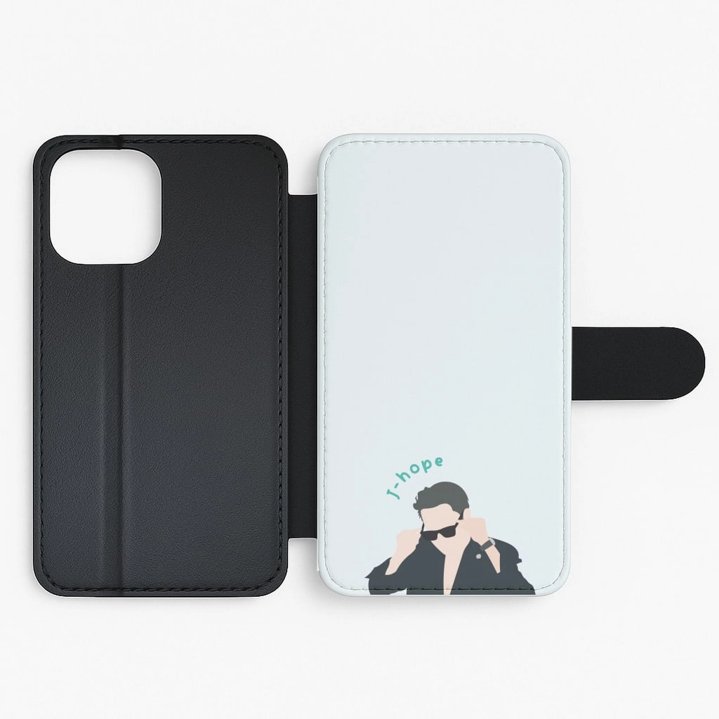 Minimal Texture Layer J-Hope Glasses - K Pop Flip / Wallet Phone Case