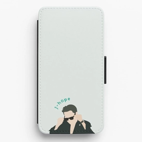 J-Hope Glasses - K Pop Flip / Wallet Phone Case Unique Texture Flexible Surface Texture