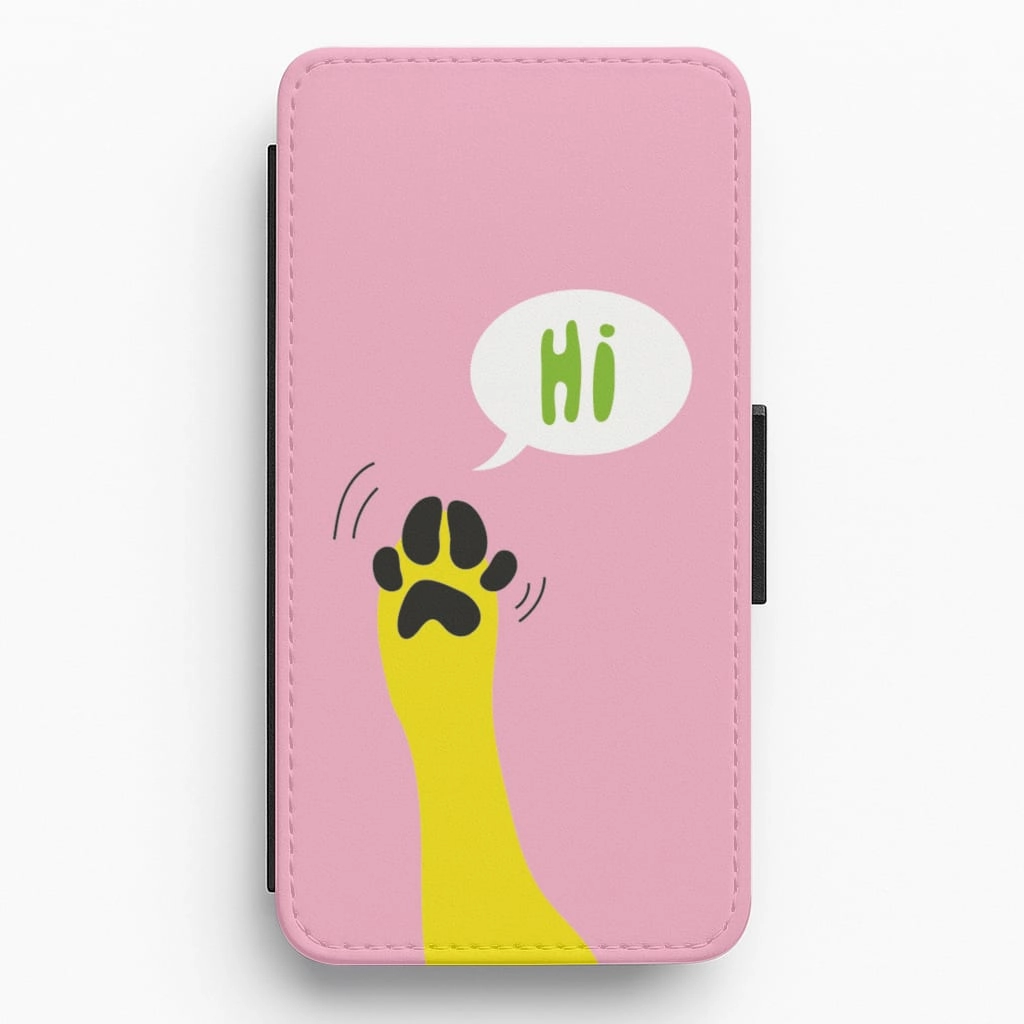 Clear View Hi - Dog Patterns Flip / Wallet Phone Case