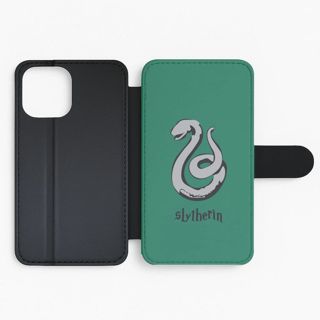 Flexible Edge Marble finish Slytherin Flip / Wallet Phone Case