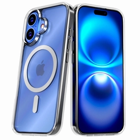 Apple iPhone 16 Hybrid Shockproof Clear Slim Acrylic Case with MagSafe Magnetic Mount