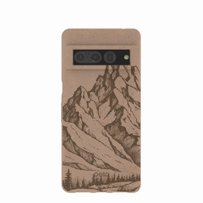 Flexible Layer Design Color Accent Chocolate Brown Silent Summit Google Pixel 7 Pro Case