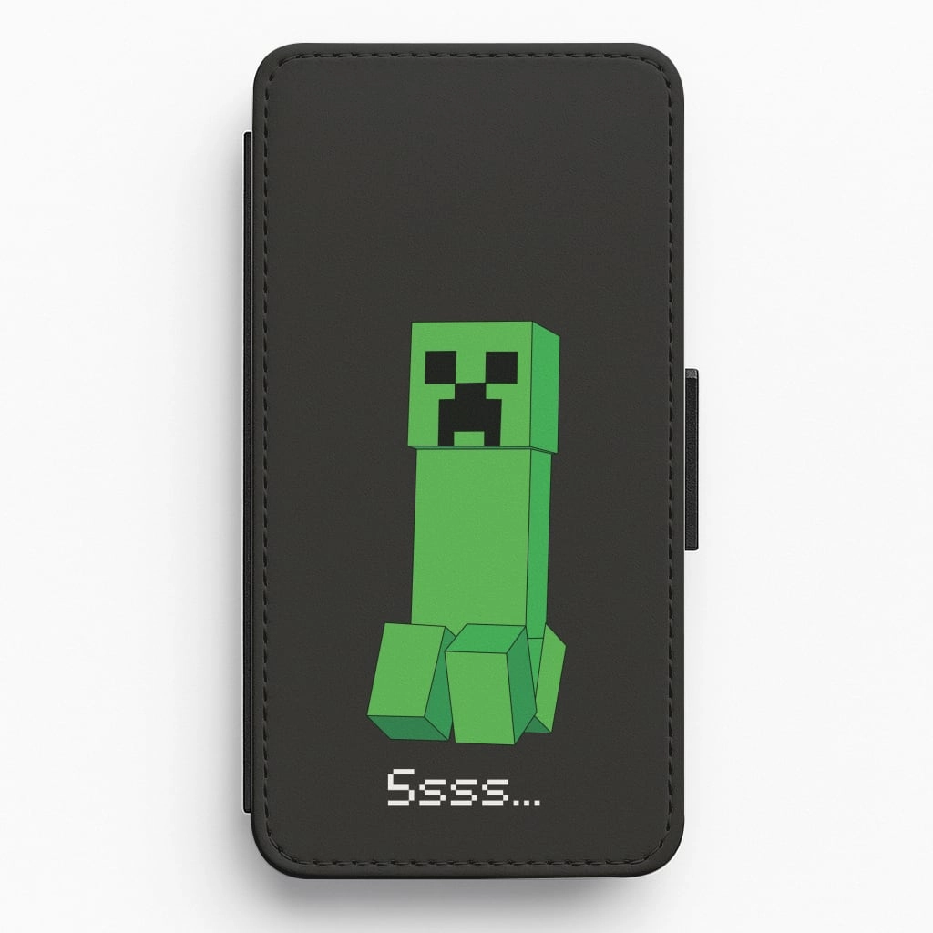 Smooth Pattern Design Creeper Standing Flip / Wallet Phone Case