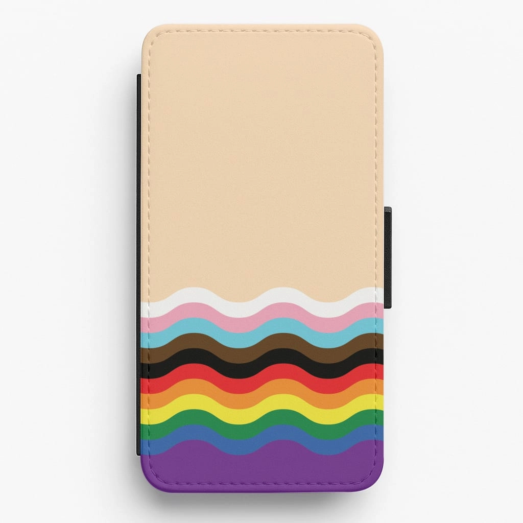 Flag Rainbow - Pride Flip / Wallet Phone Case elegant design Flexible Layer Design