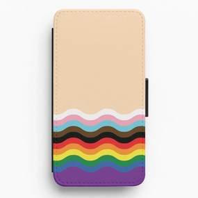 Flag Rainbow - Pride Flip / Wallet Phone Case elegant design Flexible Layer Design