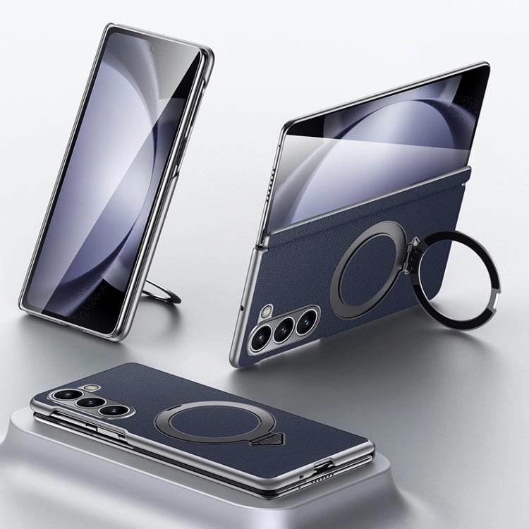 Modern Design Galaxy Z Fold7 Infinity Luxe Leather Kickstand Case