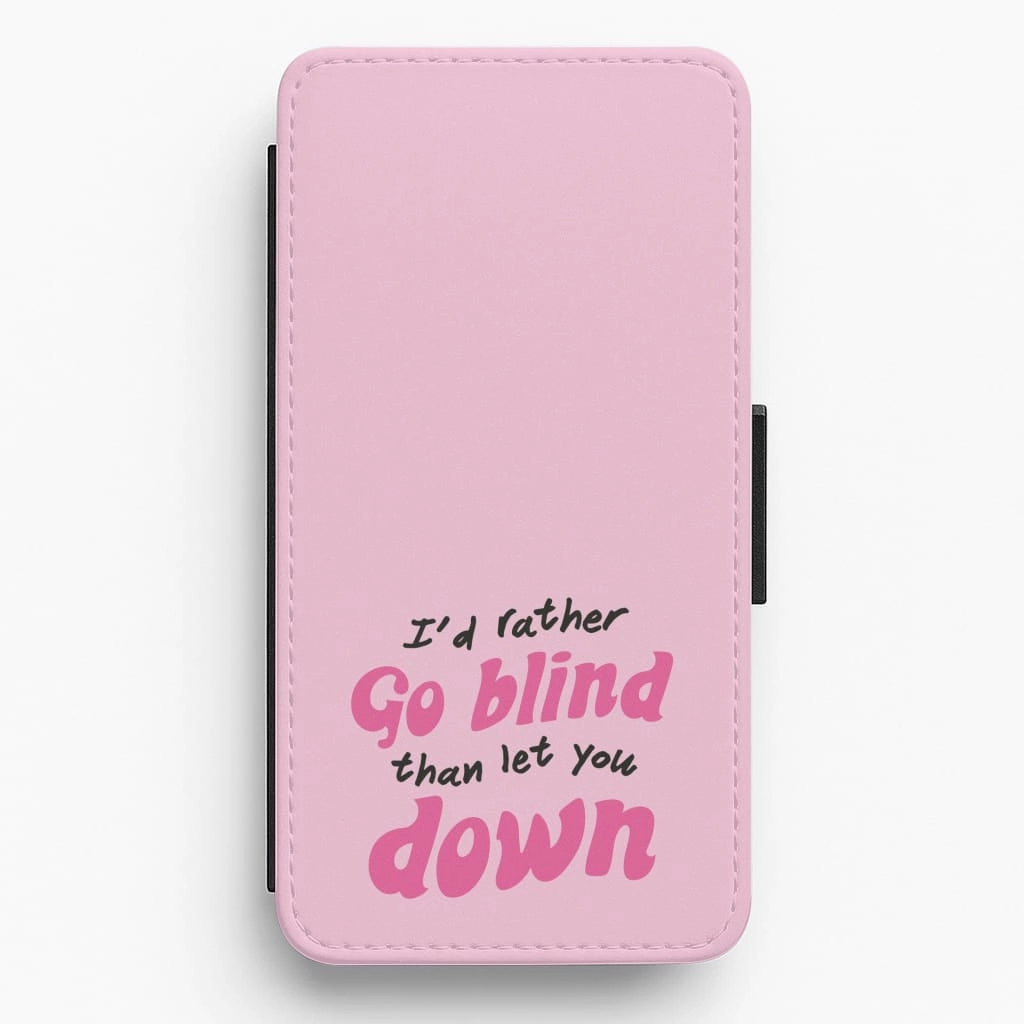 I'd Rather Go Blind Flip / Wallet Phone Case Flexible Edge Texture Durable Surface Design