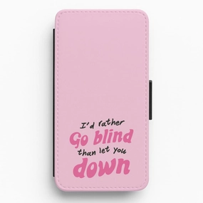 I'd Rather Go Blind Flip / Wallet Phone Case Flexible Edge Texture Durable Surface Design