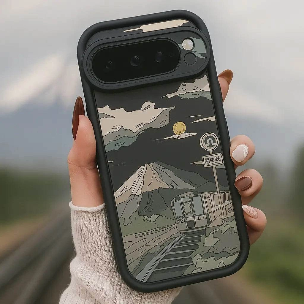 Trendy Design Vivid Surface Detail Rolling Hills Train Journey Case - Google