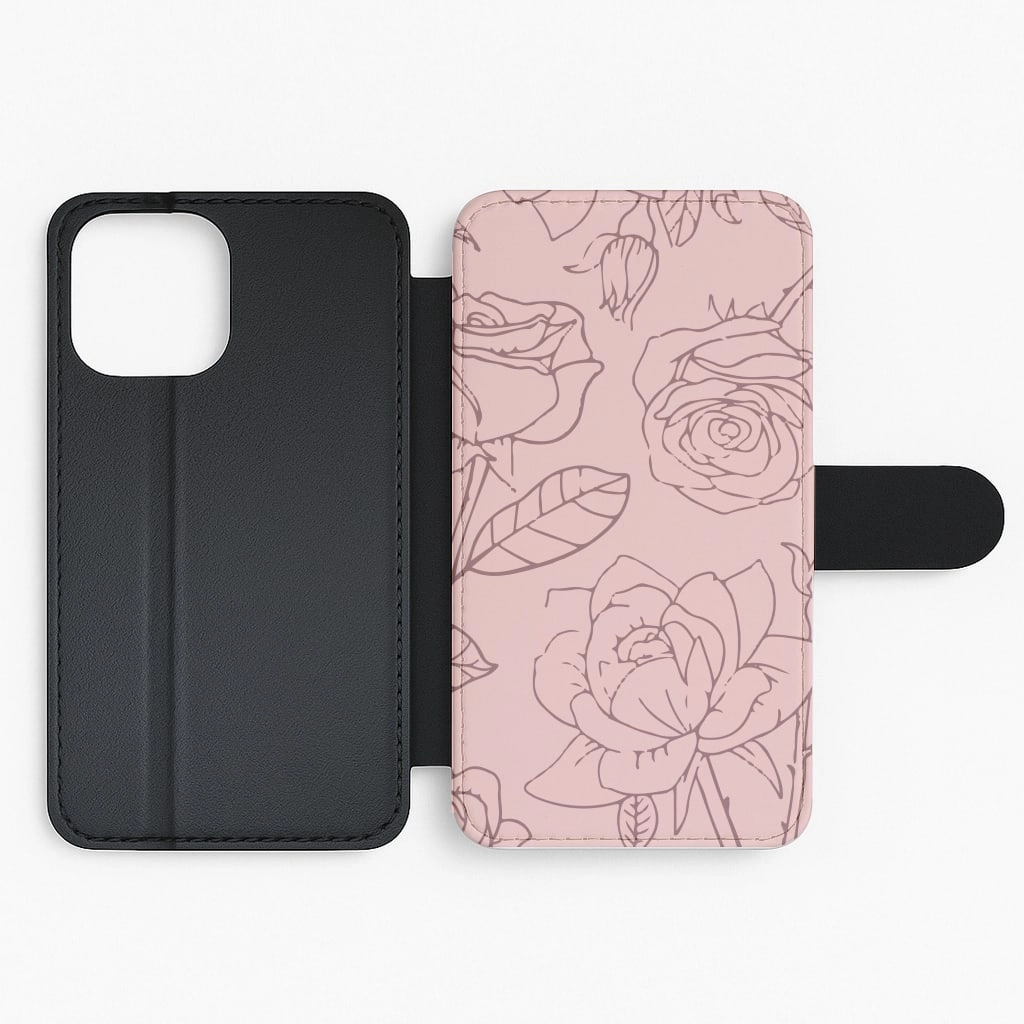 Drop Defense Roses - Foliage Flip / Wallet Phone Case