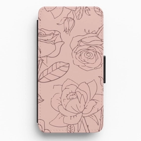 Roses - Foliage Flip / Wallet Phone Case Classic Finish