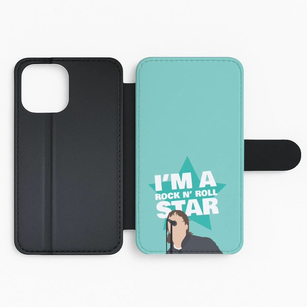 Clear Finish Fashion Accessory I'm A Rock And Roll Star Flip / Wallet Phone Case