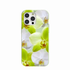 Sage Green Orchid Blooms iPhone 15 Pro Max Case Durable touch