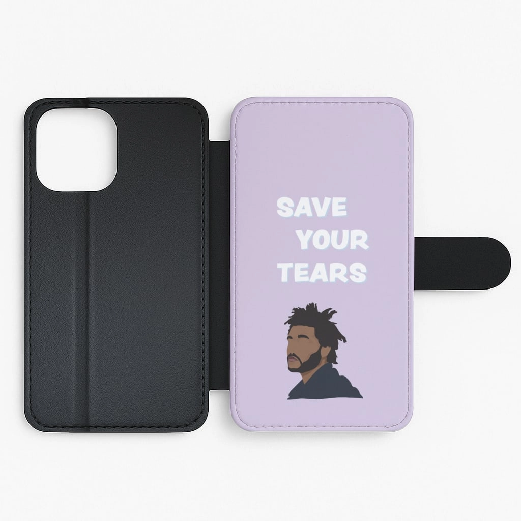 Stylish Aesthetic Save Your Tears Flip / Wallet Phone Case