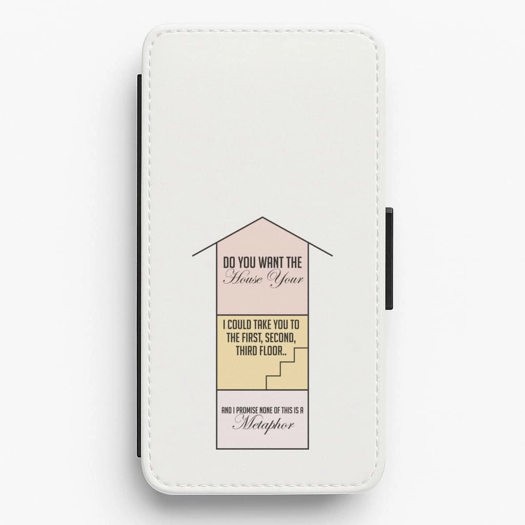 Do You Want The Tour Lyrics Flip / Wallet Phone Case Minimal Surface Layer Marble Pattern