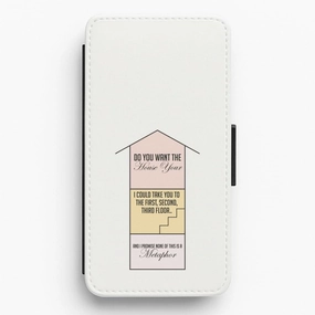 Do You Want The Tour Lyrics Flip / Wallet Phone Case Minimal Surface Layer Marble Pattern