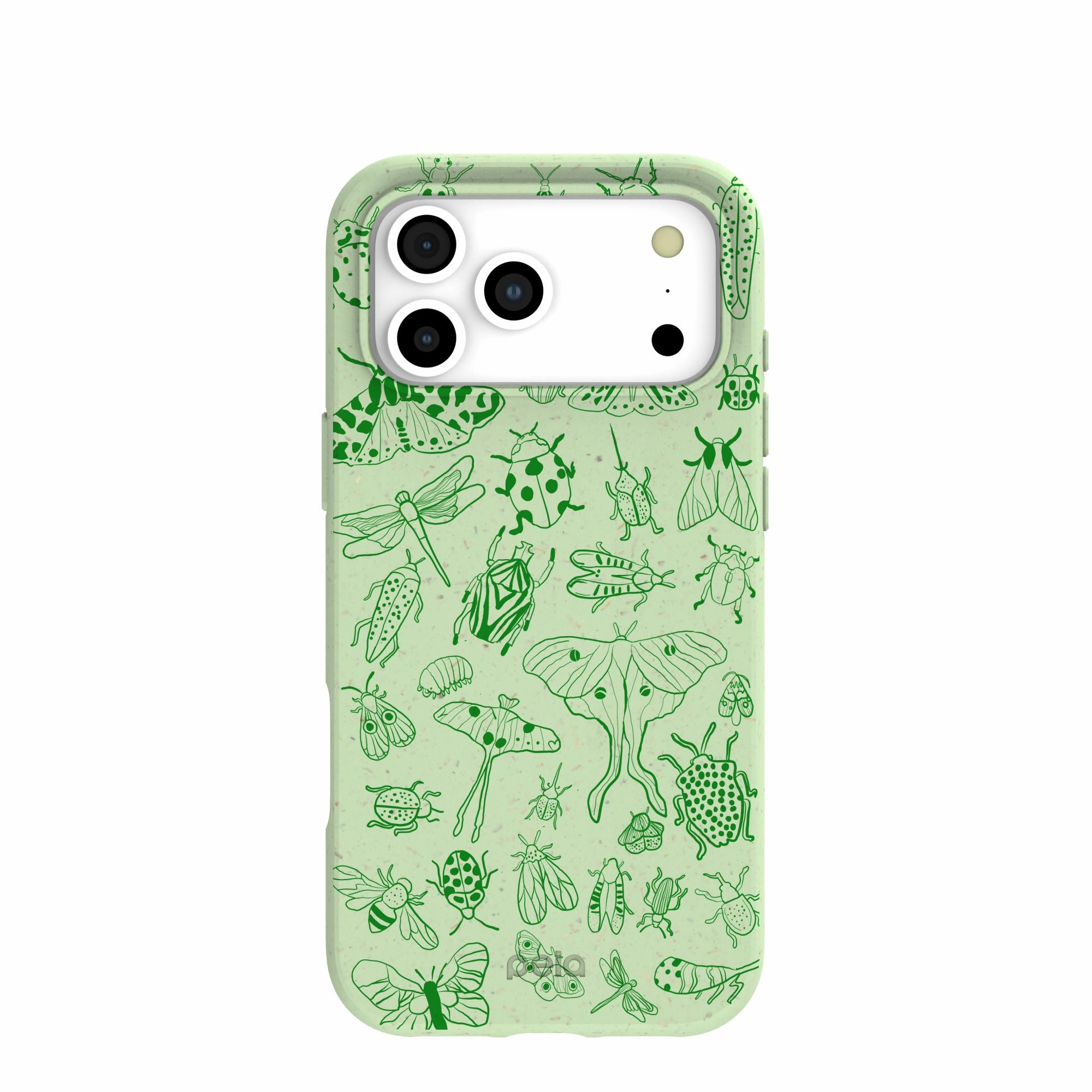 Sage Green Linear Entomology iPhone 17 Pro Max Case Wireless charging