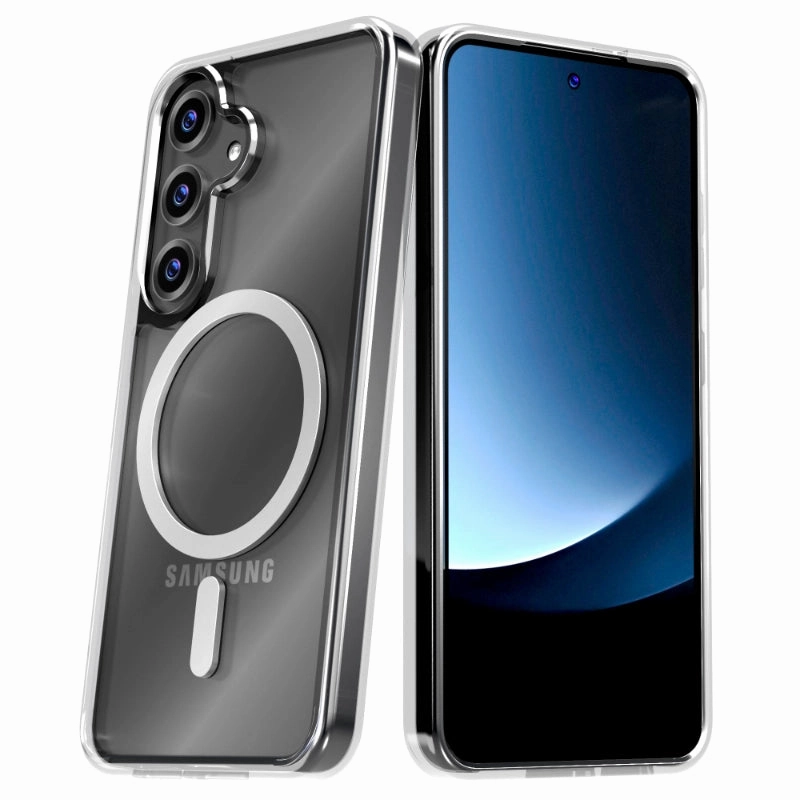 Samsung Galaxy S25 Plus Hybrid Shockproof Clear Slim Acrylic Case with MagSafe Hybrid Look