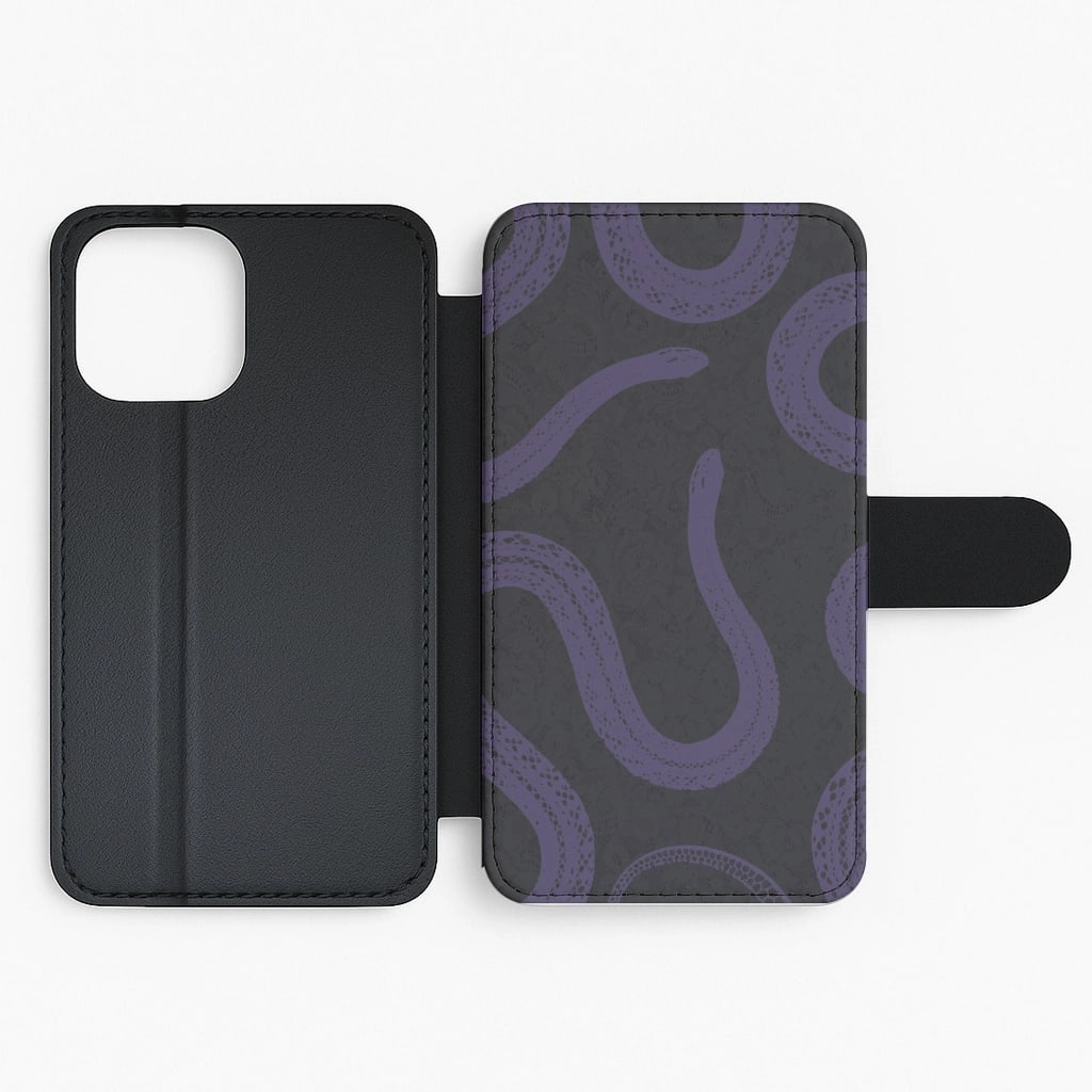 Snakes And Lace Pattern Flip / Wallet Phone Case Urban Style Comfort Design