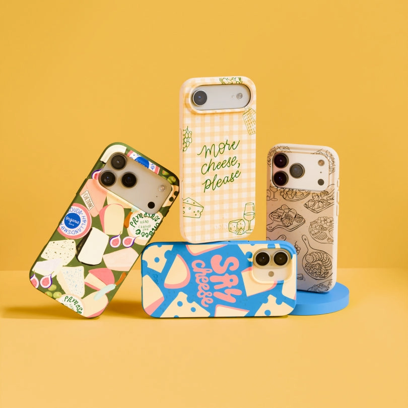 Durable Edge Layer Classic Style Electric Blue Say Cheese iPhone 17 Pro Max Case