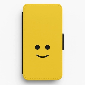 clean design Brick Face Smile Flip / Wallet Phone Case