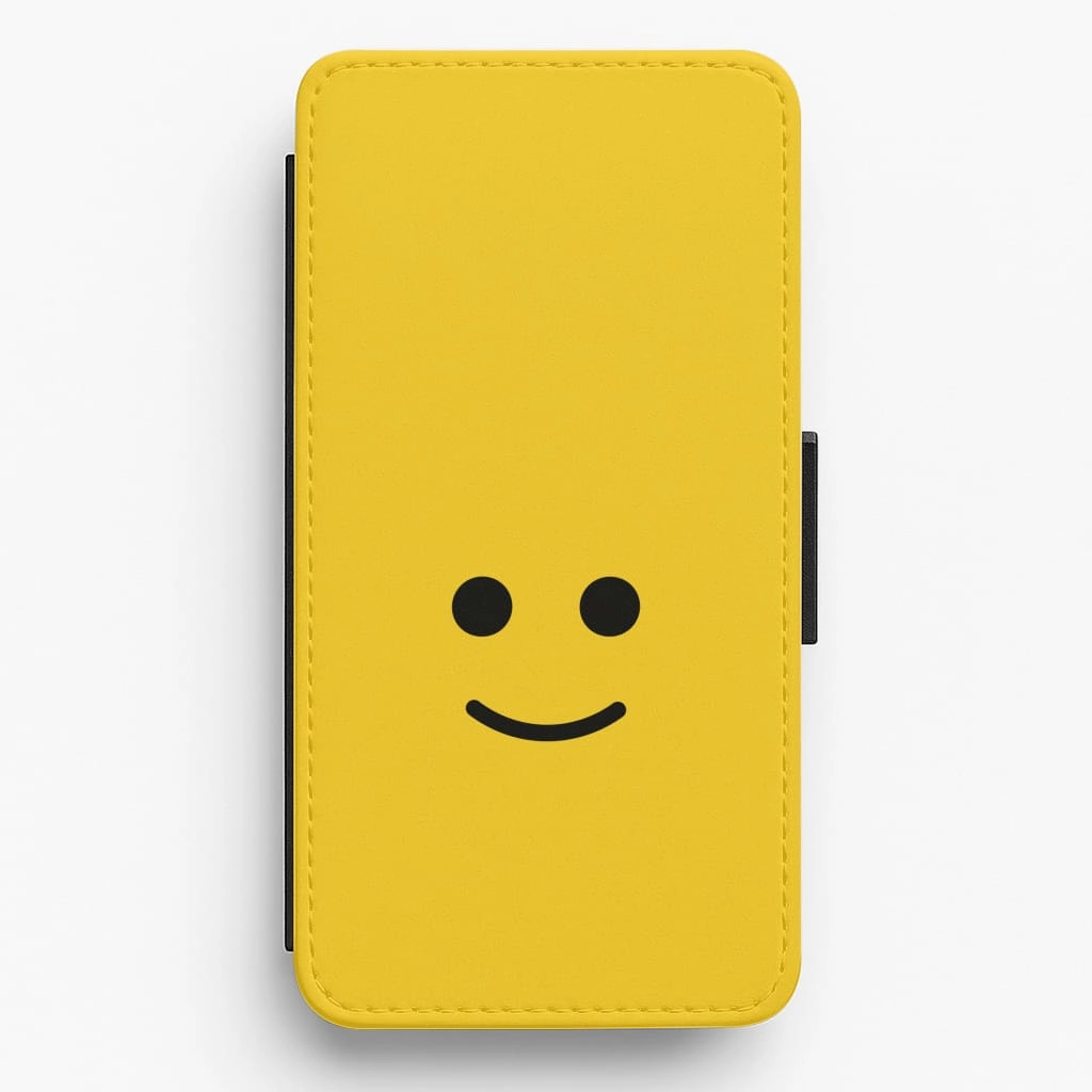 clean design Brick Face Smile Flip / Wallet Phone Case