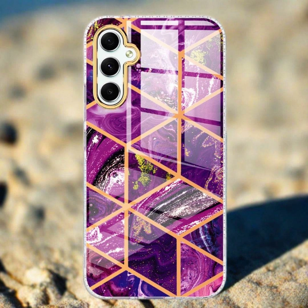 Soft Touching Smooth Design Sparkle Marble Fusion Phone Case - Samsung