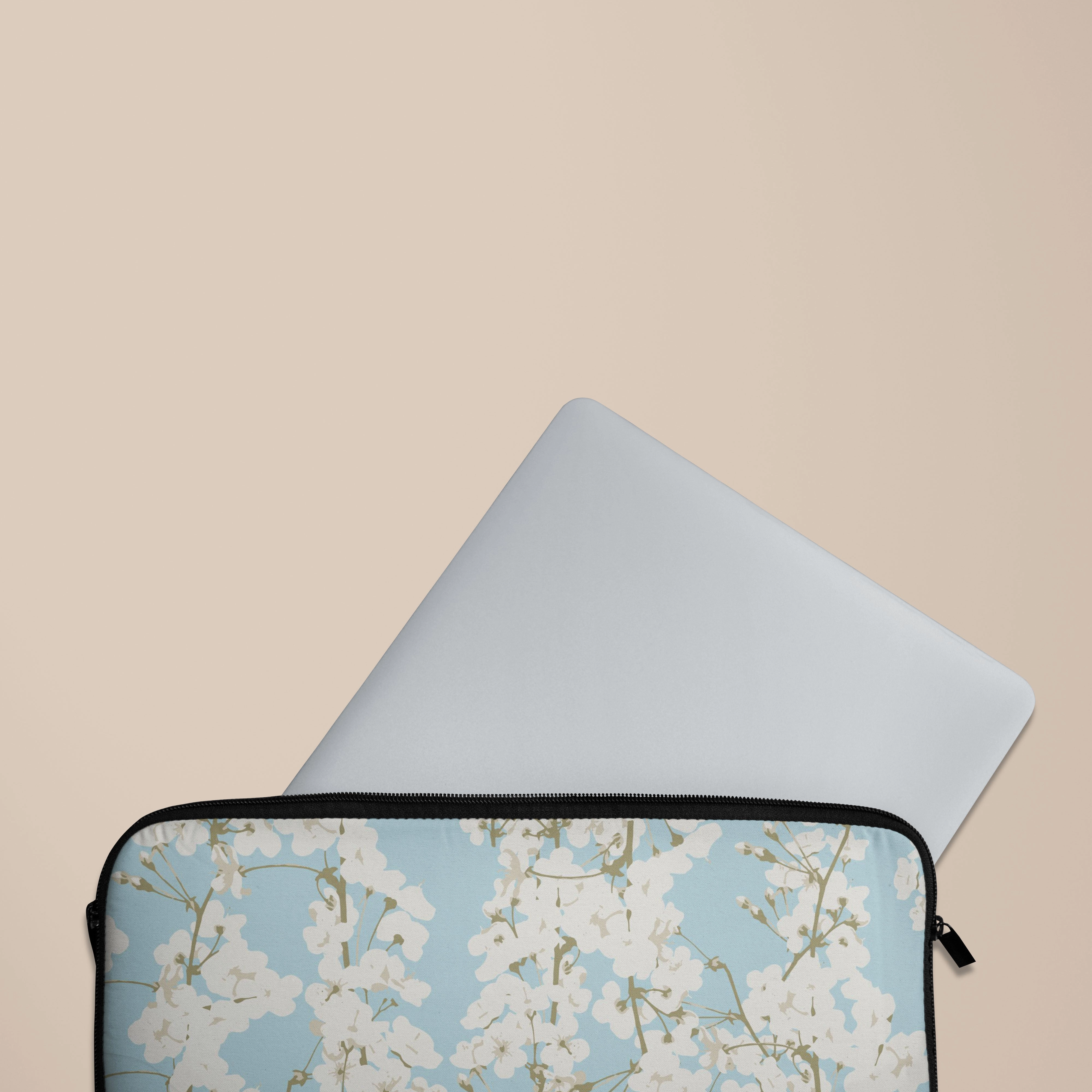 Minimal Look Spring Apple Flower Laptop Sleeve