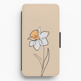 Spring Daffodil Flip / Wallet Phone Case Casual Texture