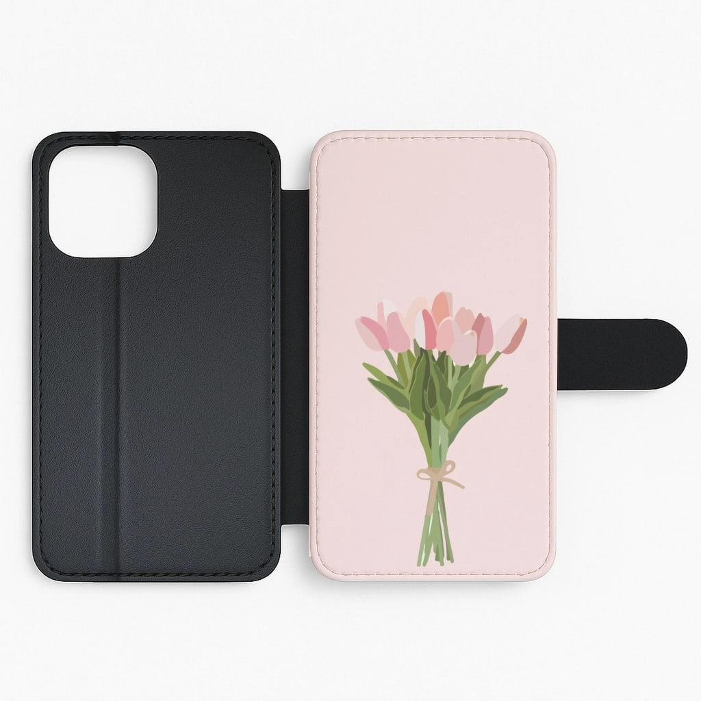 Spring Tulips Flip / Wallet Phone Case Premium Quality