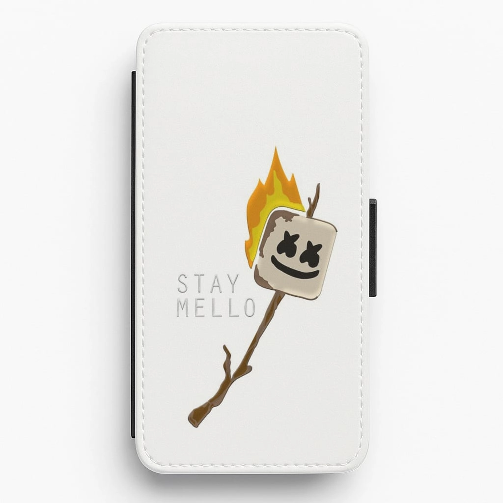 Polished Surface Texture Everyday Use Stay Mello White Helmet DJw - White Helmet DJ Flip / Wallet Phone Case