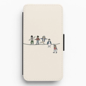 Tough Exterior Modern Grip Design Stranger Acrobats Flip / Wallet Phone Case