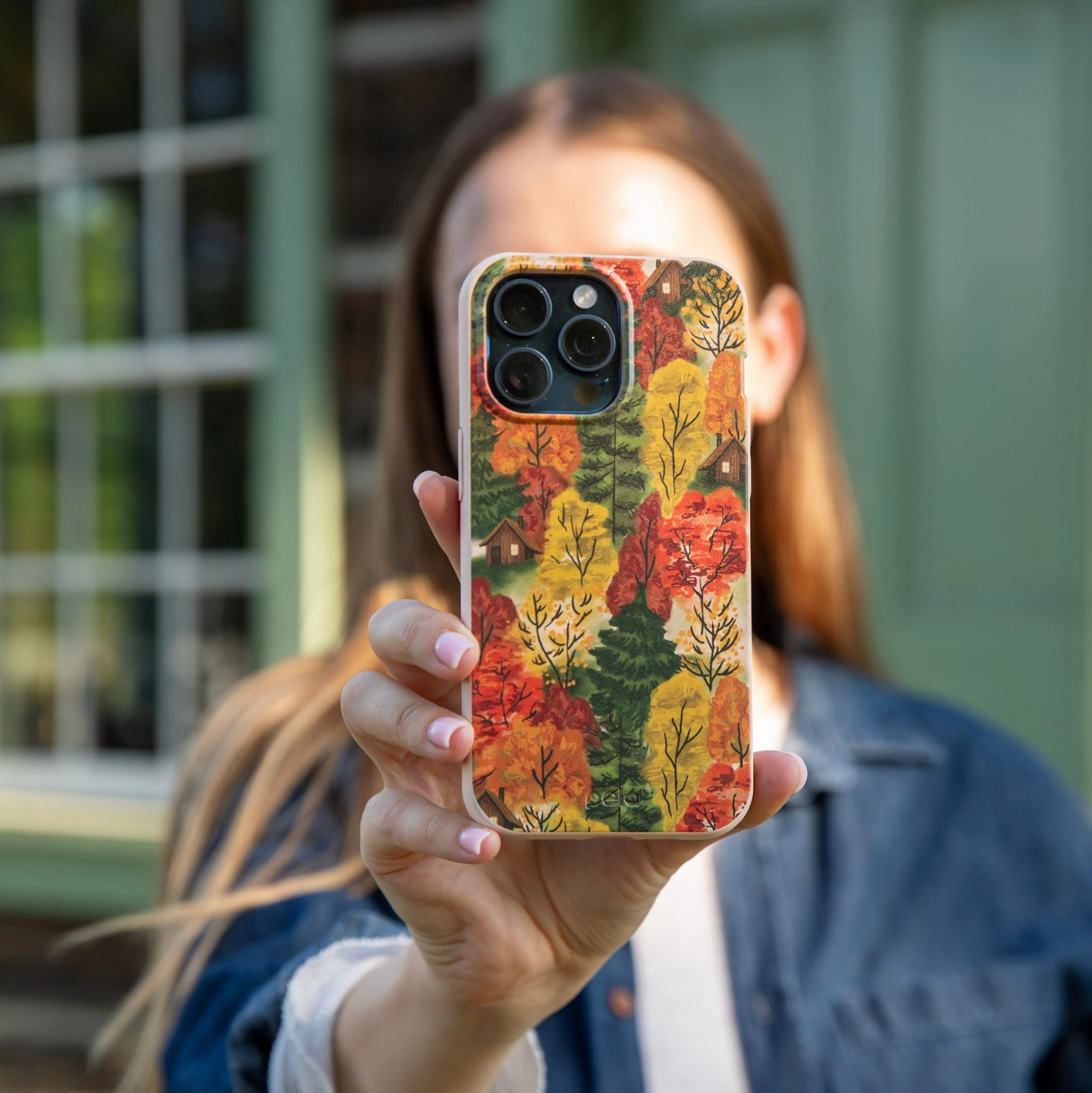 Minimal Pattern Texture Hybrid Detail Seashell Cabins in the Woods iPhone 17 Pro Max Case