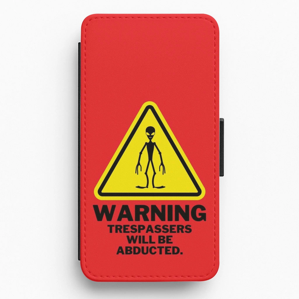 Warning Abduction - Space Flip / Wallet Phone Case Urban Accessory Ultra light