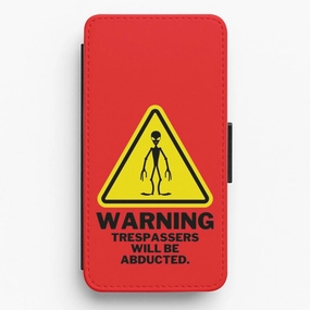 Warning Abduction - Space Flip / Wallet Phone Case Urban Accessory Ultra light