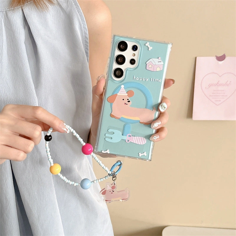 Pawfect Doggy Grip Magnetic Bracket Case - Samsung Matte Look Design Anti Shock