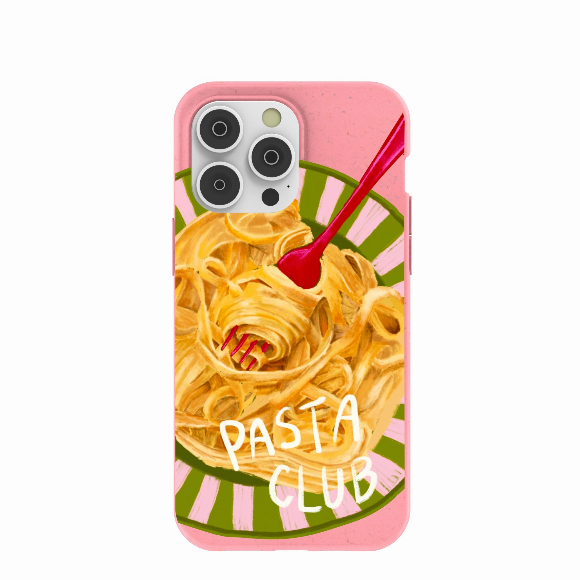 Anti Scratch Layer Bubblegum Pink Pasta Club iPhone 14 Pro Max Case