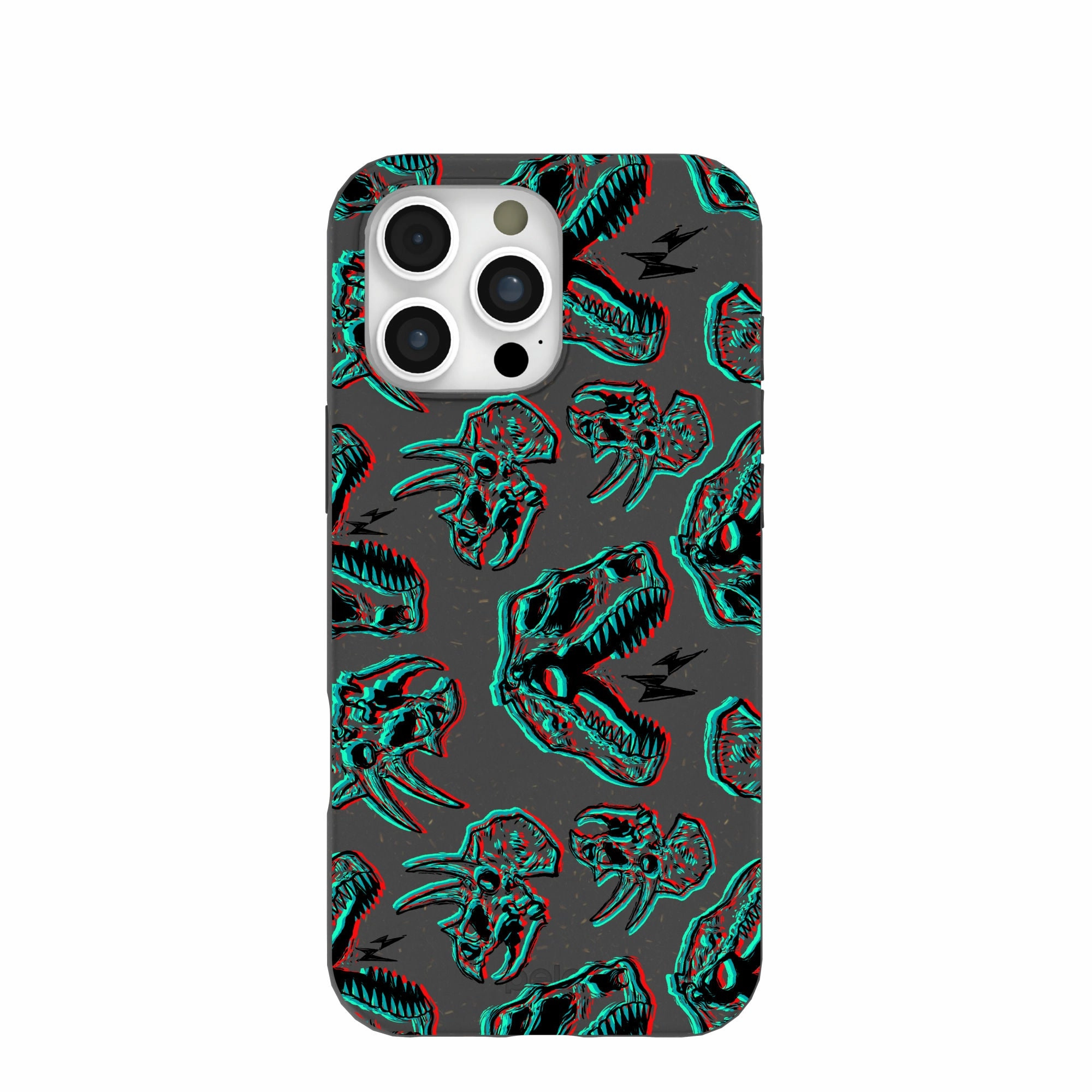 Black Fossilized iPhone 16 Pro Max Case Smooth Texture Pattern